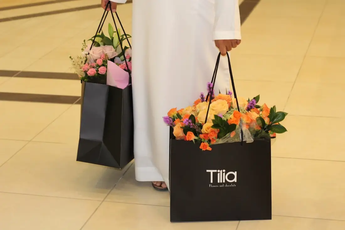 Black Tilia bags and boxes ready to go out